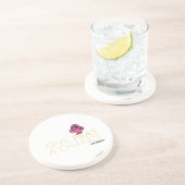 Mr Greedy | Geef erwten een kans Zandsteen Onderzetter (Zijkant)