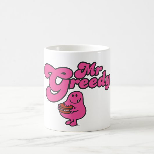 Mr. Greedy geniet van het dessert Koffiemok (Center)