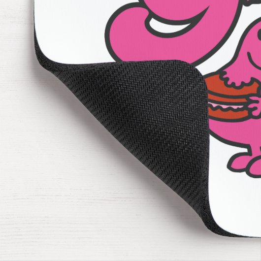 Mr. Greedy geniet van het dessert Muismat (Hoek)