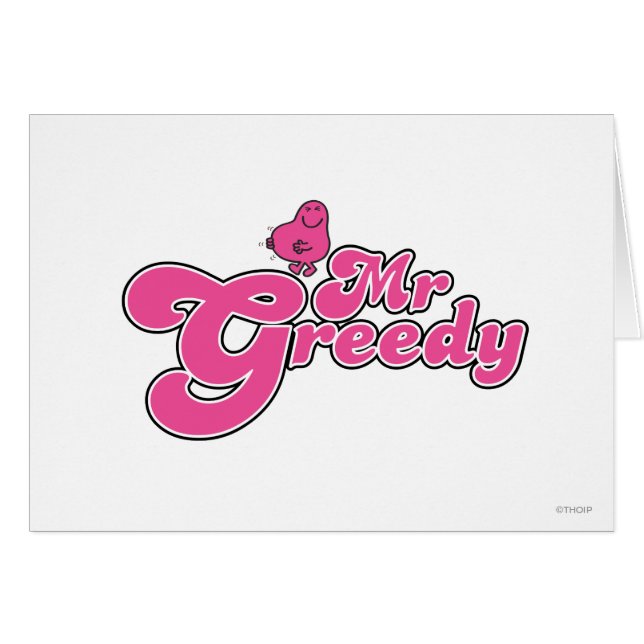 Mr Greedy | roze letters (Voorkant Horizontaal)