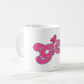 Mr Greedy | roze letters Koffiemok (Voorkant links)