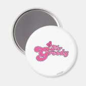 Mr Greedy | roze letters Magneet (Voorkant / Achterkant)