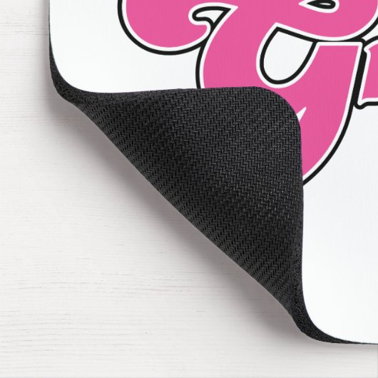 Mr Greedy | roze letters Muismat (Hoek)