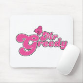 Mr Greedy | roze letters Muismat (Met muis)