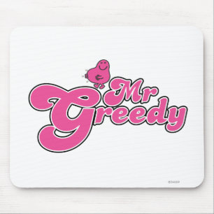 Mr Greedy   roze letters Muismat
