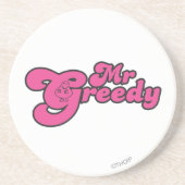 Mr. Greedy rust in de G Zandsteen Onderzetter (Voorkant)