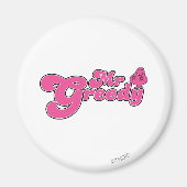 Mr Greedy staat rond Magneet (Voorkant)