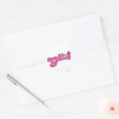 Mr Greedy staat rond Ronde Sticker (Envelop)