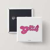 Mr Greedy staat rond Vierkante Button 5,1 Cm (Voorkant /achterkant)