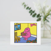 Mr Greedy | Woonkamer eten Briefkaart (Staand voorkant)
