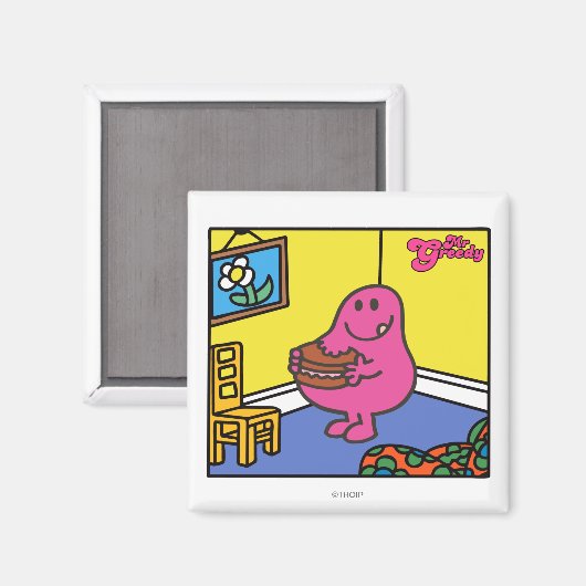 Mr Greedy | Woonkamer eten Magneet (Voorkant / Achterkant)