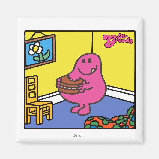 Mr Greedy | Woonkamer eten Magneet (Voorkant)