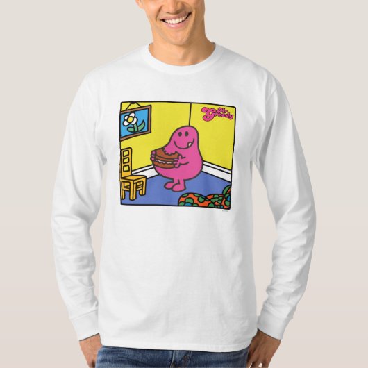 Mr Greedy | Woonkamer eten T-shirt (Voorkant)