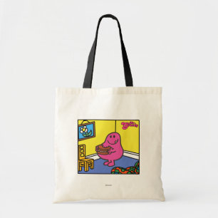 Mr Greedy Woonkamer eten Tote Bag