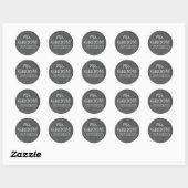 Mr Groom Chalkboard Ronde Sticker (Vel)