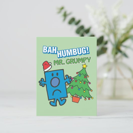 Mr Grumpy | Bah Humbug Briefkaart (Staand voorkant)