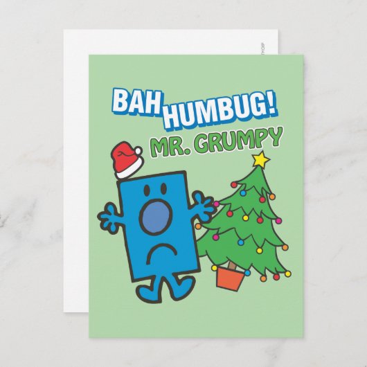 Mr Grumpy | Bah Humbug Briefkaart (Voorkant / Achterkant)