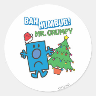 Mr Grumpy   Bah Humbug Ronde Sticker