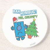 Mr Grumpy | Bah Humbug Zandsteen Onderzetter (Voorkant)
