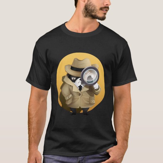 Mr Grumpy Boston Terrier Detective T-shirt (Voorkant)