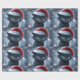 Mr. Grumpy Face Christmas Cat Cadeaupapier