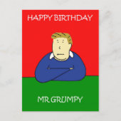 Mr Grumpy Happy Birthday Briefkaart (Voorkant)