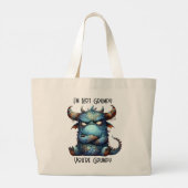 Mr Grumpy Monster Canvas tas (Achterkant)