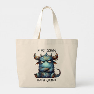 Mr Grumpy Monster Canvas tas