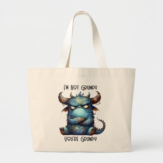 Mr Grumpy Monster Canvas tas (Voorkant)