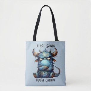 Mr Grumpy Monster Canvas tas