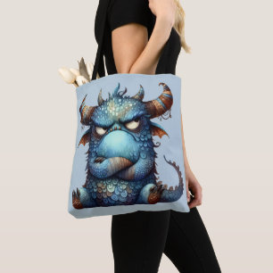 Mr Grumpy Monster Canvas tas