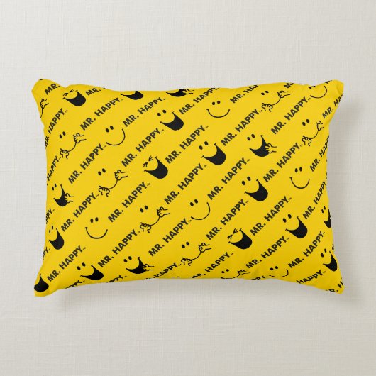 Mr Happy | Al Smile Pattern Decoratief Kussen (Voorkant)
