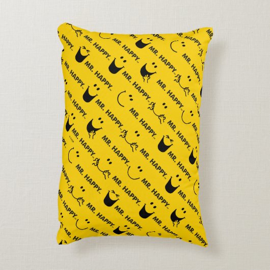 Mr Happy | Al Smile Pattern Decoratief Kussen (Achterkant (Verticaal))