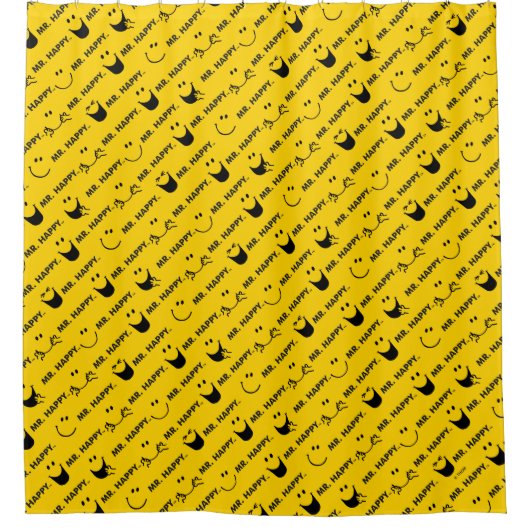 Mr Happy | Al Smile Pattern Douchegordijn (Voorkant)