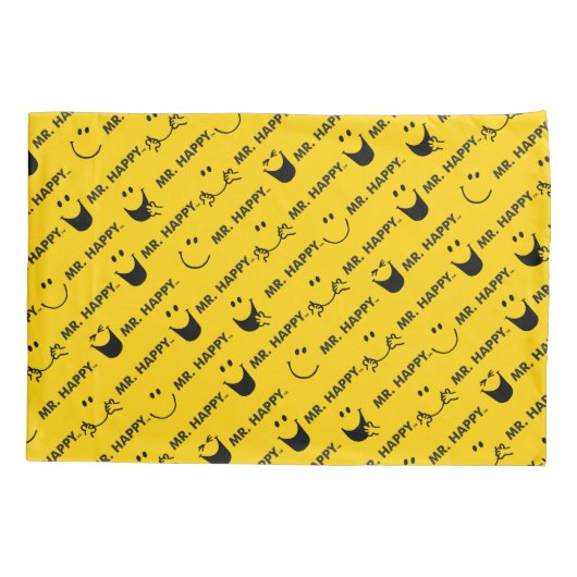 Mr Happy | Al Smile Pattern Kussensloop (Achterkant-Links)