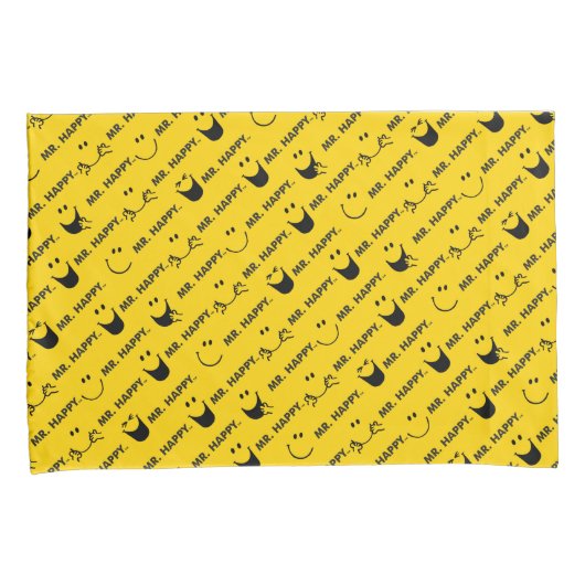 Mr Happy | Al Smile Pattern Kussensloop (Voorkant-Rechts)