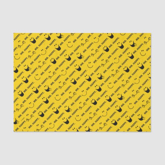 Mr Happy | Al Smile Pattern Tissuepapier (Voorkant)