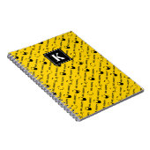 Mr Happy | All Smiles Pattern | Monogram Notitieboek (Rechterzijde)