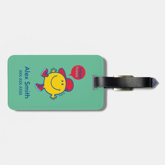 Mr Happy Bagagelabel (Achterkant horizontaal)