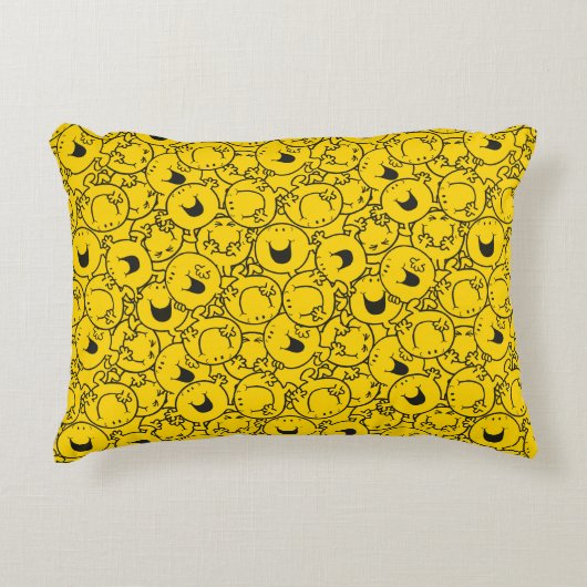 Mr Happy | Batch of Yellow Smiles Pattern Accent Kussen (Voorkant)