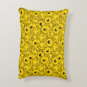 Mr Happy | Batch of Yellow Smiles Pattern Accent Kussen (Achterkant (Verticaal))