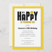 Mr Happy Birthday Kaart (Voorkant)