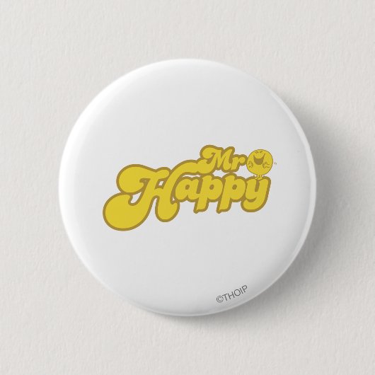 Mr Happy | blijmoedig lachen Ronde Button 5,7 Cm (Voorkant)