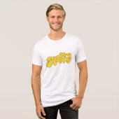 Mr Happy | blijmoedig lachen Tri-Blend Shirt (Voorkant volledig)