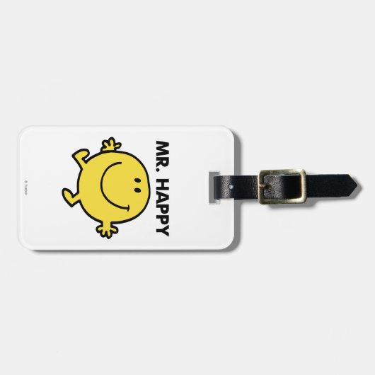 Mr Happy | Dansen en glimlachen Bagagelabel (Voorkant horizontaal)