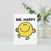Mr Happy | Dansen en glimlachen Briefkaart (Staand voorkant)
