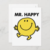 Mr Happy | Dansen en glimlachen Briefkaart (Voorkant / Achterkant)