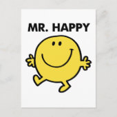 Mr Happy | Dansen en glimlachen Briefkaart (Voorkant)
