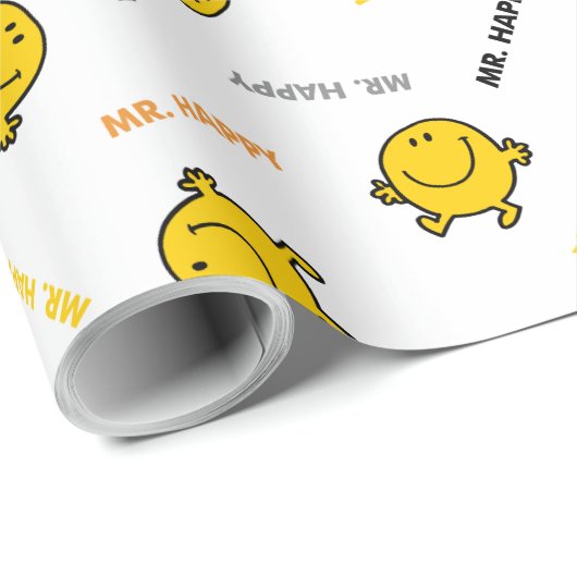 Mr Happy | Dansen en glimlachen Cadeaupapier (Rol Hoek)
