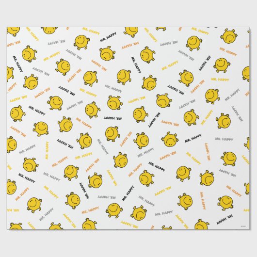 Mr Happy | Dansen en glimlachen Cadeaupapier (Vlak)